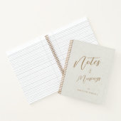 Carnet Notes & Musées Script moderne Monogramme ivoire (Intérieur)