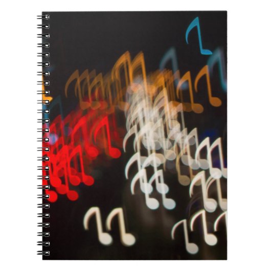 Carnet notes musicales Abstraites : lumières bokeh arrièr (Devant)