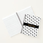 Carnet Notes musicales amusantes pour le saxophone Blanc  (Intérieur)