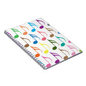 Carnet Notes musicales colorées motif (Côté Droit)