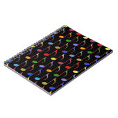 Carnet notes musicales colorées motif (Côté gauche)