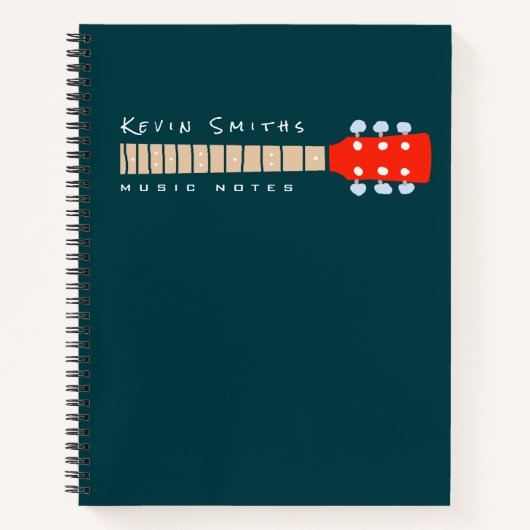 Carnet Notes musicales Cou guitare (Devant)