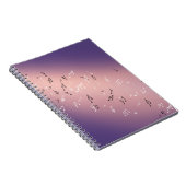 Carnet Notes musicales dans le lilas lunaire (Côté Droit)