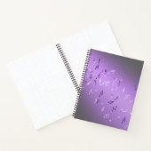 Carnet Notes musicales dans Lilac au clair de lune (Intérieur)