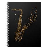 Carnet Notes musicales de saxophone Instrument Saxophonis (Devant)