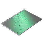 Carnet Notes musicales en vert clair de lune (Côté gauche)