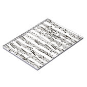 Carnet Notes musicales noires et blanches (Côté gauche)