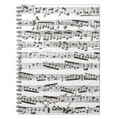 Carnet Notes musicales noires et blanches (Devant)