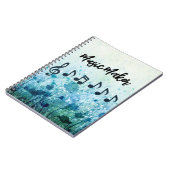 Carnet Notes musicales personnalisées Professeur Musicien (Côté gauche)