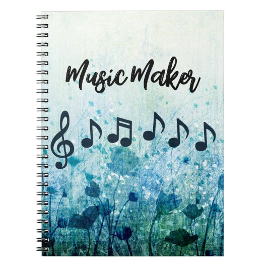 Carnet Notes musicales personnalisées Professeur Musicien (Devant)
