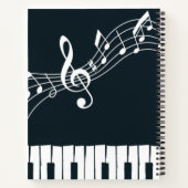 Carnet Notes musicales pour le clavier du professeur de m (Dos)