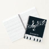 Carnet Notes musicales pour le clavier du professeur de m (Intérieur)