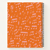 Carnet Notes musicales rose et orange du Motif (Dos)