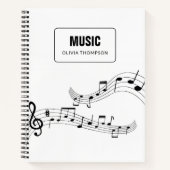 Carnet Notes musicales simples Treble School  (Devant)