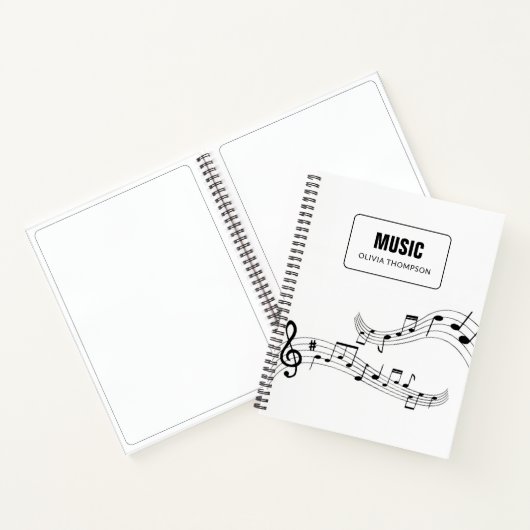 Carnet Notes musicales simples Treble School  (Intérieur)
