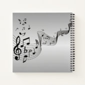 Carnet Notes musicales sur Argent (Dos)