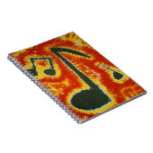 Carnet Notes musicales Tie Dye (Côté Droit)