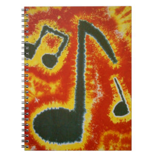 Carnet Notes musicales Tie Dye