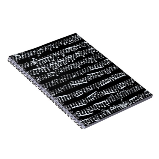Carnet Notes noires et blanches de musique (Côté Droit)