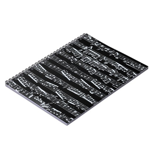 Carnet Notes noires et blanches de musique (Côté gauche)