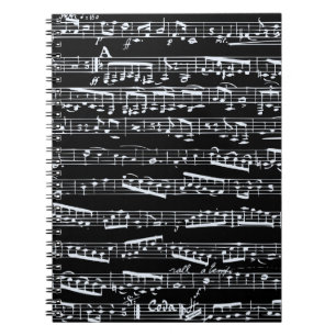 Carnet Notes noires et blanches de musique
