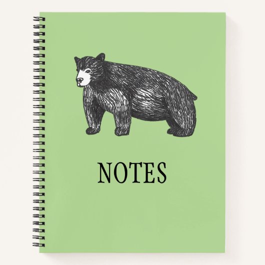 Carnet Notes Ours noir Ursus americanus (Devant)