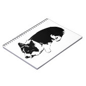 Carnet notes patte silencieuse, corgi (Côté gauche)