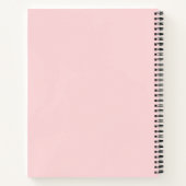 Carnet Notes pour une nuptiale Mariage rose Personnalisée (Dos)