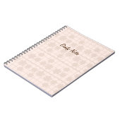 Carnet Notes quotidiennes à grille florale (Côté gauche)