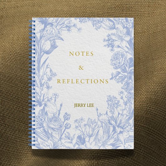 Carnet 'Notes & Réflexions' Botanique Personnalisée
