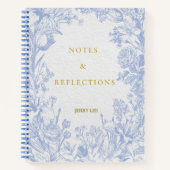 Carnet 'Notes & Réflexions' Botanique Personnalisée (Devant)
