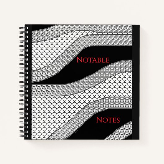 Carnet Notes Remarquables Géométrie Noir Blanc (Devant)