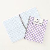 Carnet Notes & Rêveries | Damier Lavande Coquette (Intérieur)