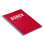 Carnet Notes Scolaires Personnalisés Simple Rouge (Côté Droit)