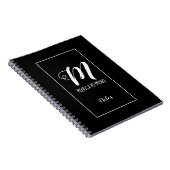 Carnet notes sur le monogrammed noir (Côté Droit)