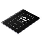 Carnet notes sur le monogrammed noir (Côté gauche)