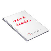Carnet Notes & Thoughts Minimal Typography (Côté Droit)