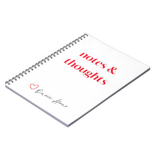 Carnet Notes & Thoughts Minimal Typography