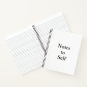 Carnet Notes to Self"Minimalist Hardcover Spiral Notebook (Intérieur)