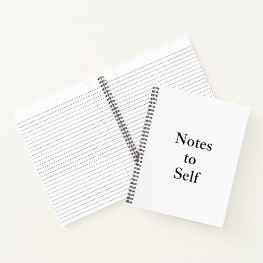 Carnet Notes to Self"Minimalist Hardcover Spiral Notebook (Intérieur)