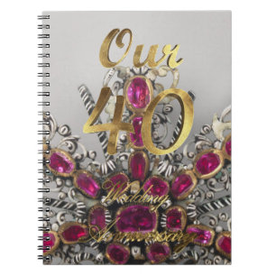 Carnet Notre 40e anniversaire Mariage Mariage de rubis