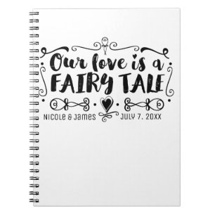 Carnet NOTRE AMOUR EST UN TALE FAIRY TALE Custom Wedding