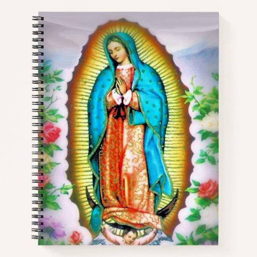 Carnet Notre-Dame de Guadalupe Floral avec prière (Devant)