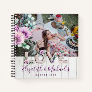 Carnet Notre histoire d'amour Nouveaux mariés Photo LISTE