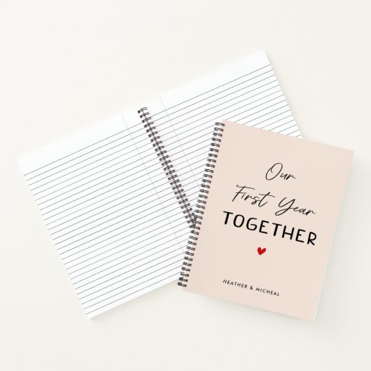 Carnet Notre première année ensemble 1 an Anniversaire Jo (Intérieur)
