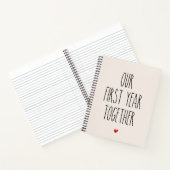 Carnet Notre première année Ensemble Anniversaire Mariage (Intérieur)