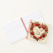 Carnet Notre première année ensemble Style Vintage Roses  (Intérieur)