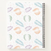 Carnet N'oublie pas | mots de passe motif de plume du blo (Dos)