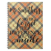 Carnet N'oubliez jamais la différence que vous avez fait (Devant)