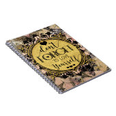 Carnet N'oubliez pas de vous aimer Noir Marbre Swirl (Côté Droit)